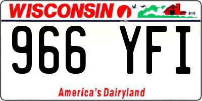 WI license plate 966YFI