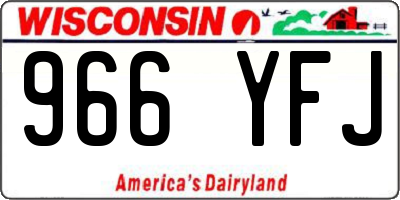 WI license plate 966YFJ