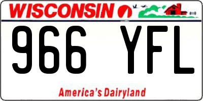 WI license plate 966YFL
