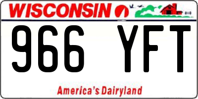 WI license plate 966YFT