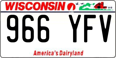 WI license plate 966YFV