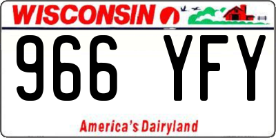 WI license plate 966YFY