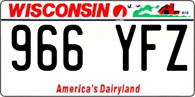 WI license plate 966YFZ