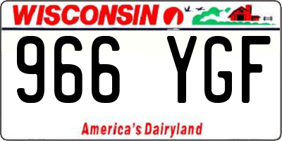 WI license plate 966YGF