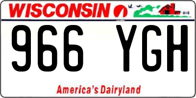 WI license plate 966YGH