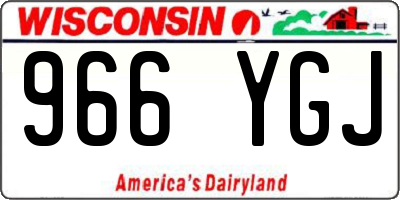 WI license plate 966YGJ