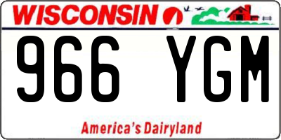 WI license plate 966YGM