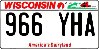 WI license plate 966YHA