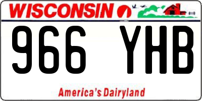 WI license plate 966YHB