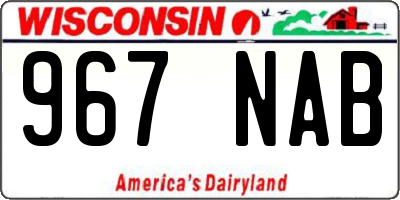 WI license plate 967NAB