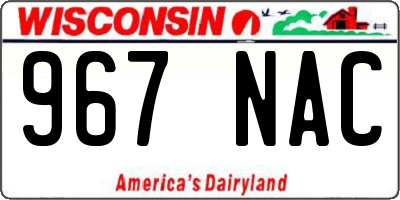 WI license plate 967NAC