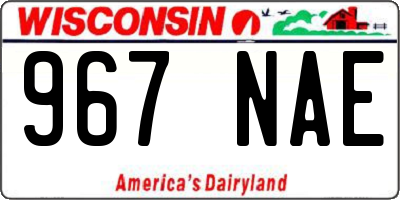 WI license plate 967NAE