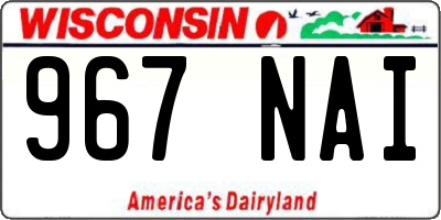 WI license plate 967NAI
