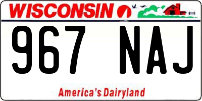 WI license plate 967NAJ