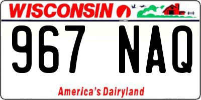 WI license plate 967NAQ