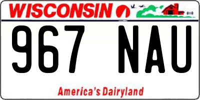 WI license plate 967NAU