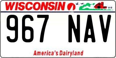 WI license plate 967NAV