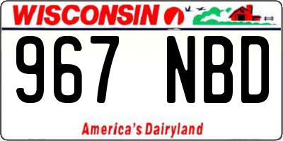 WI license plate 967NBD