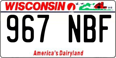 WI license plate 967NBF