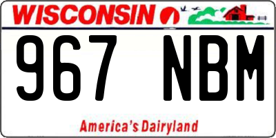 WI license plate 967NBM