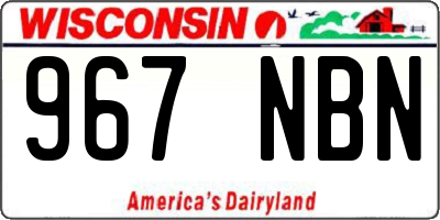 WI license plate 967NBN