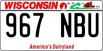 WI license plate 967NBU