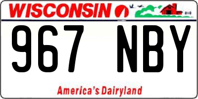 WI license plate 967NBY