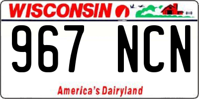 WI license plate 967NCN