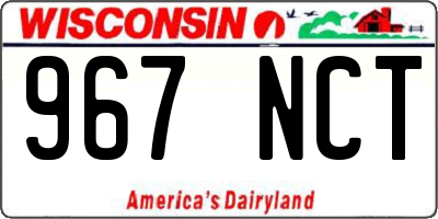WI license plate 967NCT
