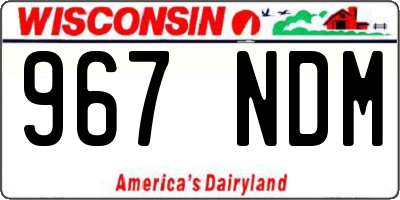 WI license plate 967NDM
