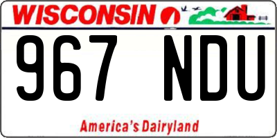 WI license plate 967NDU