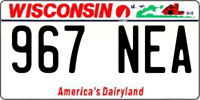WI license plate 967NEA