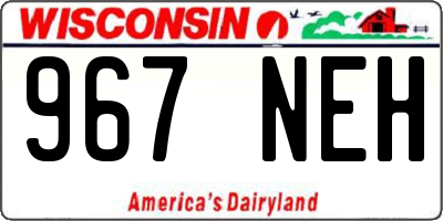 WI license plate 967NEH