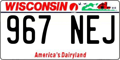 WI license plate 967NEJ