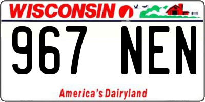 WI license plate 967NEN