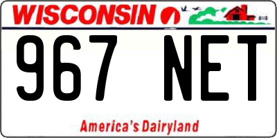 WI license plate 967NET