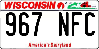 WI license plate 967NFC