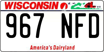 WI license plate 967NFD