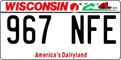 WI license plate 967NFE