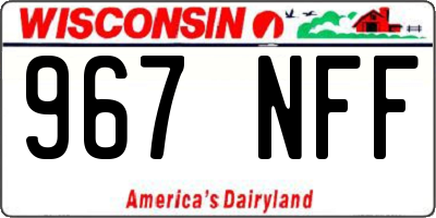 WI license plate 967NFF