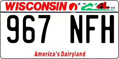 WI license plate 967NFH