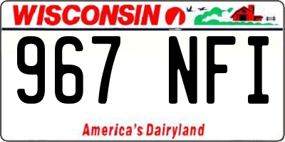 WI license plate 967NFI