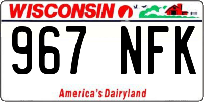 WI license plate 967NFK