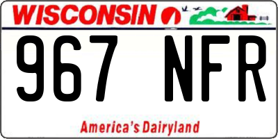 WI license plate 967NFR