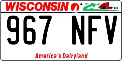 WI license plate 967NFV
