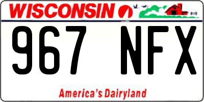 WI license plate 967NFX