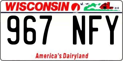 WI license plate 967NFY