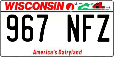 WI license plate 967NFZ