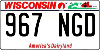 WI license plate 967NGD