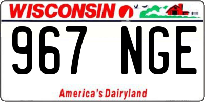 WI license plate 967NGE